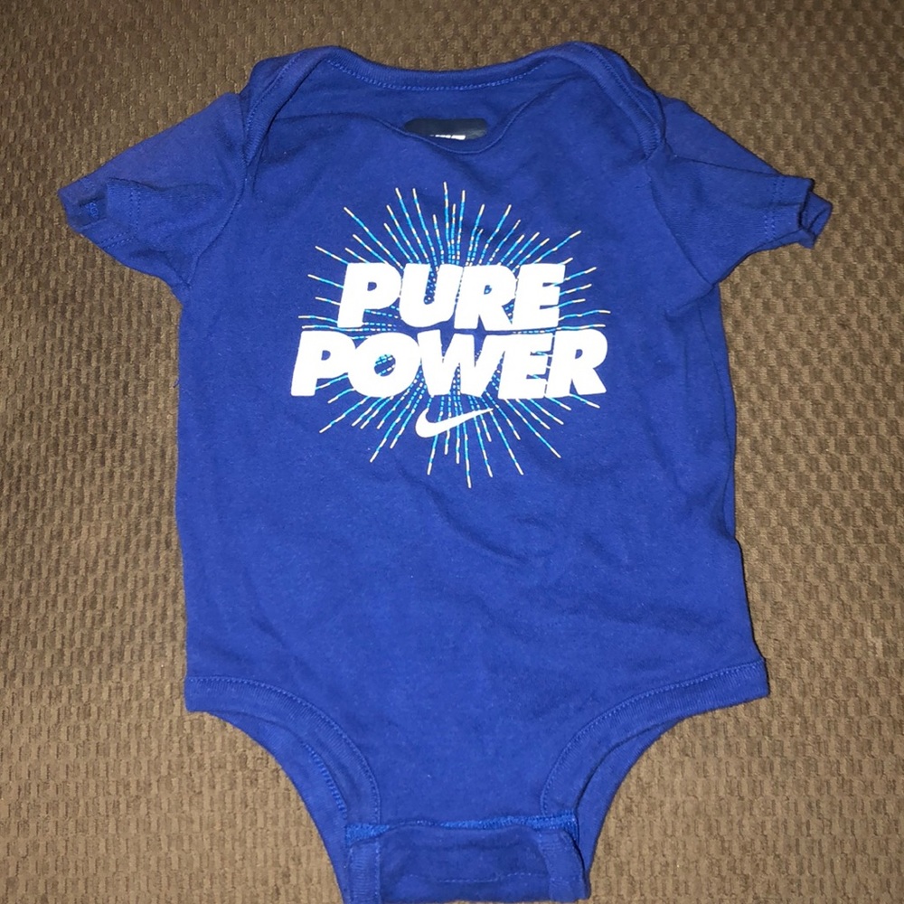Blue Nike onesie
